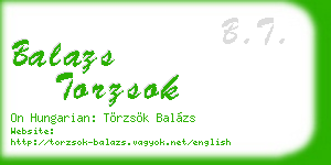 balazs torzsok business card